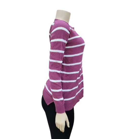 COPY - Pink Clover Stripe Knit Long Sleeve Sweater XS - Picture 5 of 8